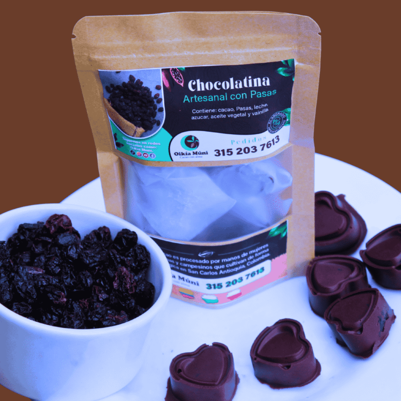 Chocolatina Artesanal Pasas